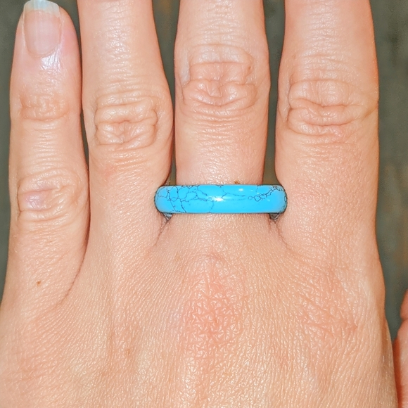 Gemstone Wedding Band Size 9 - Picture 3 of 3